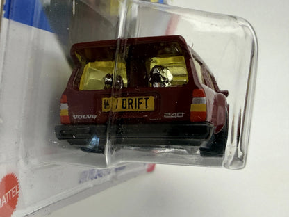 Volvo 240 Drift Wagon HW Drift Hot Wheels 2022 Bordowy 1:64 – zdjęcie 3