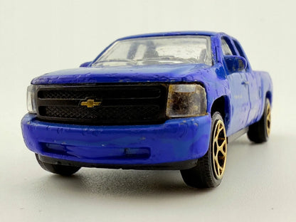 Chevrolet Silverado Majorette Niebieski 1:64 – zdjęcie 3