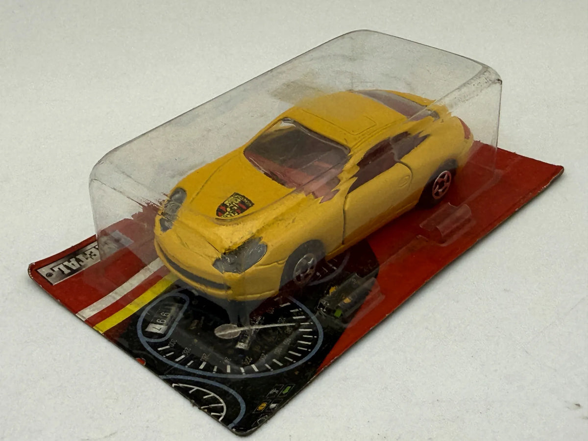 PORSCHE CAYMAN Serie 200 Majorette '90 Żółty 1:64 – zdjęcie 3