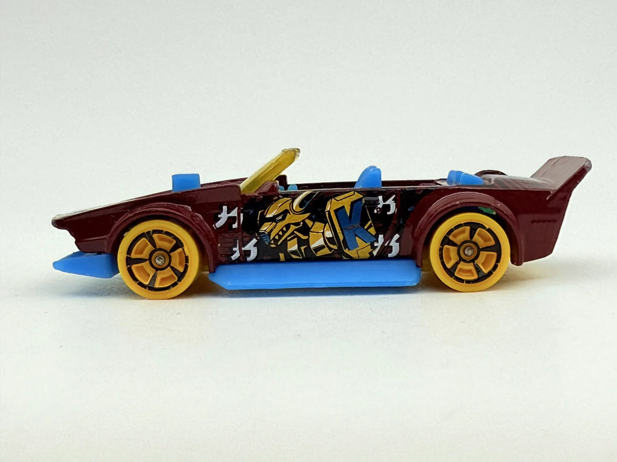 Track Manga, Hot Wheels 2017, Die cast FJV95, Bordowy, 1:64, Resoraki – zdjęcie 3