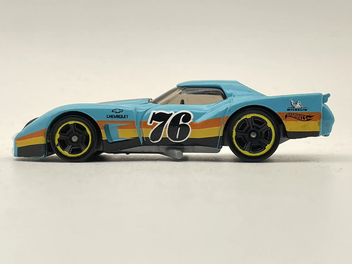 CHEVROLET CORVETTE, Hot Wheels 2012, Die cast W8304, Turkus. 1:64, Resoraki – zdjęcie 3