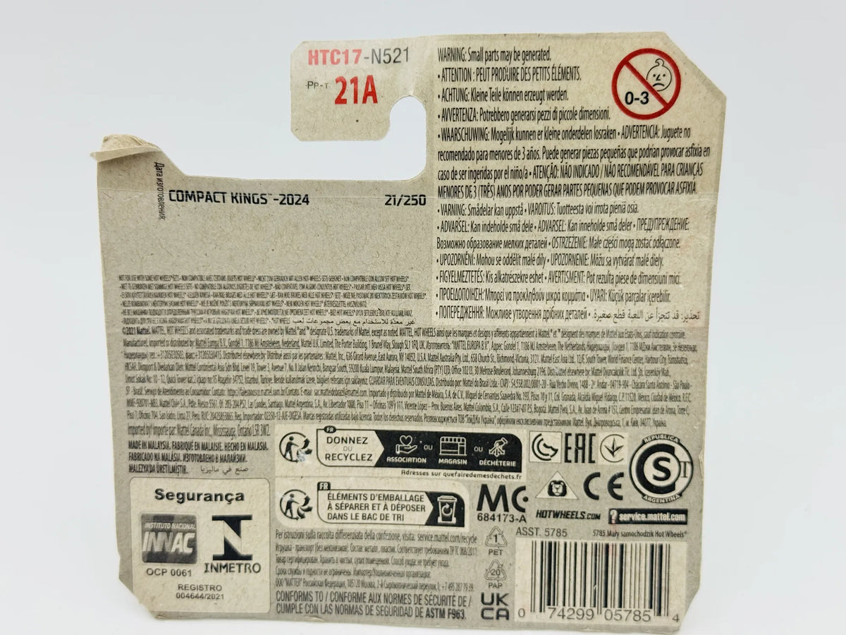 Mighty K Hot Wheels 2024 Compact Kings 1:64 Blister Niebieski – zdjęcie 3