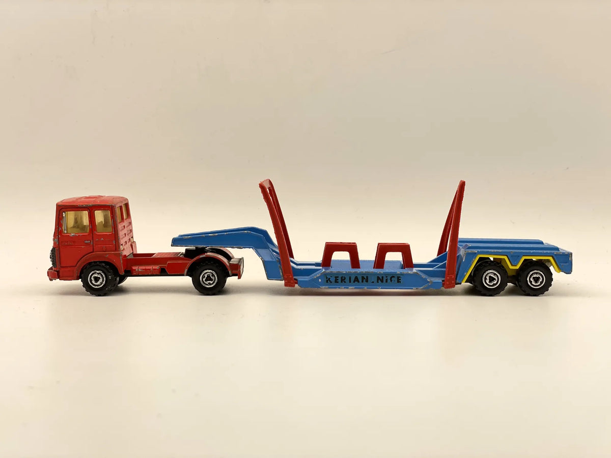 CAR TRANSPORTER Renault Saviem, Majorette, Made in France, VINTAGE, 1:60 – zdjęcie 3