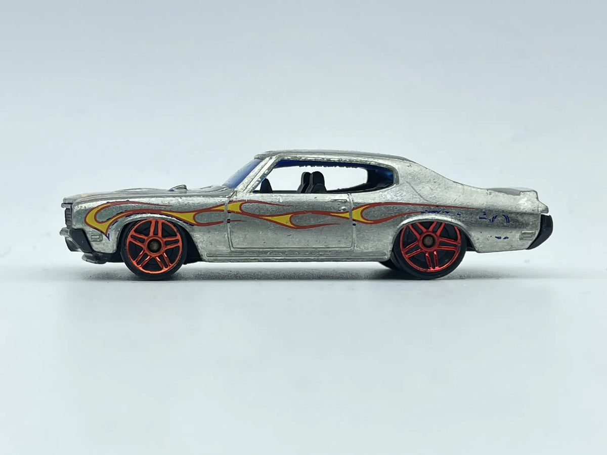 '70 Buick GSX, Hot Wheels 2008, Resoraki, Die cast, Srebrny Chrom, 1:64 – zdjęcie 3