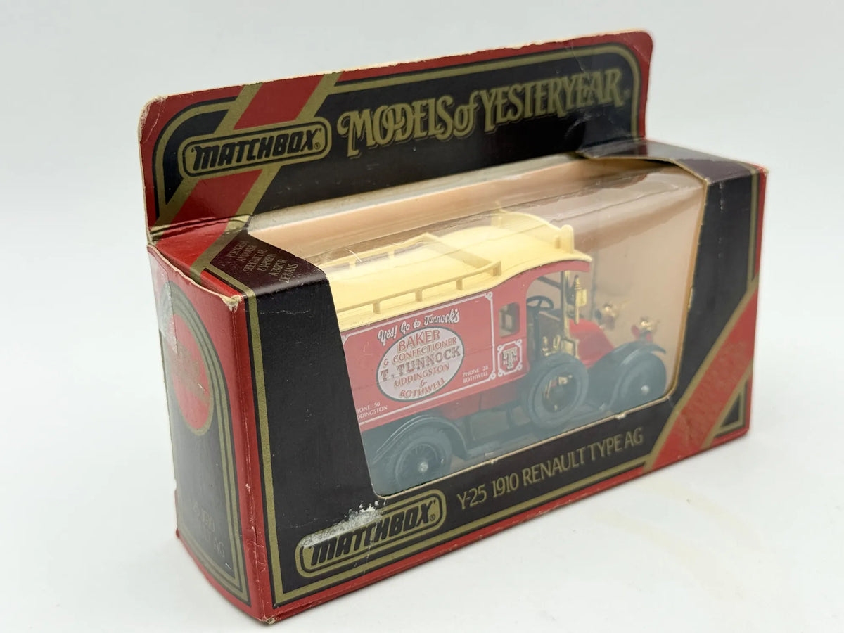Y25 1910 RENAULT TYPE AG Matchbox 1986 Czerwony 1:38 Made in England Baker – zdjęcie 3