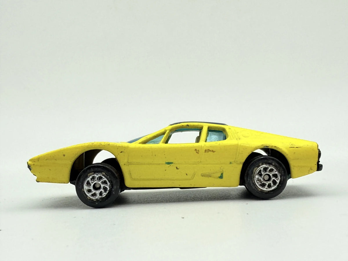 Jak Ferrari 512 S z lat 70-tych, Vintage Model Die cast Żółty 1:64 Resoraki – zdjęcie 3