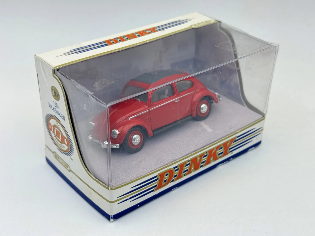1951 VW VOLKSWAGEN BEETLE Dinky Toys '80 Czerwony 1:43 – zdjęcie 3