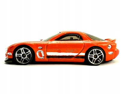 '95 MAZDA RX-7, Hot Wheels 2017, Resoraki, Die cast DTW90, Pomarańcz. 1:64 – zdjęcie 3