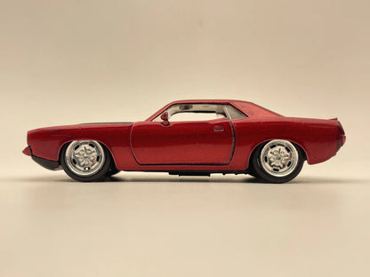 1970 PLYMOUTH BARRACUDA, Jada Toys 2017, Die cast 99001, Bordowy, 1:32 – zdjęcie 3