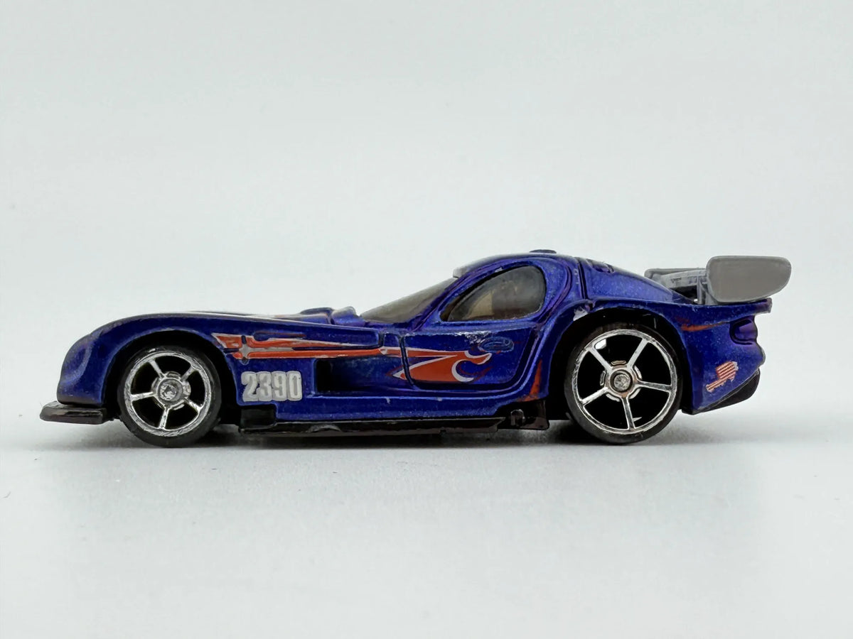PANOZ GTR-1, Hot Wheels 1997, Die cast 449, Niebieski, 1:64, Resoraki – zdjęcie 3