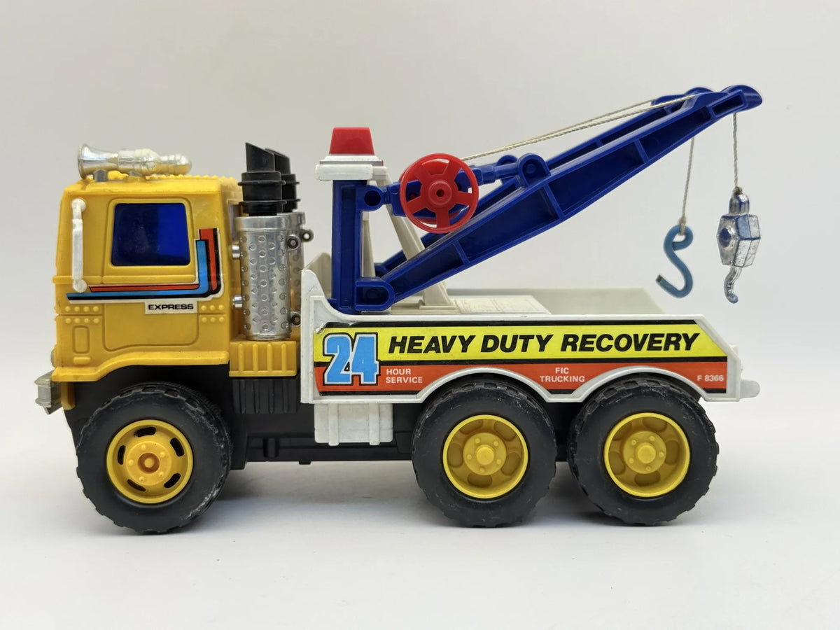WÓZ HOLOWNICZY / CIĘŻARÓWKA VINTAGE FOUNDATION 1980-1990 Żółty 1:20 – zdjęcie 3