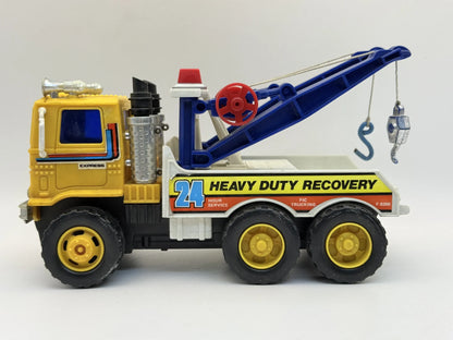 WÓZ HOLOWNICZY / CIĘŻARÓWKA VINTAGE FOUNDATION 1980-1990 Żółty 1:20 – zdjęcie 3