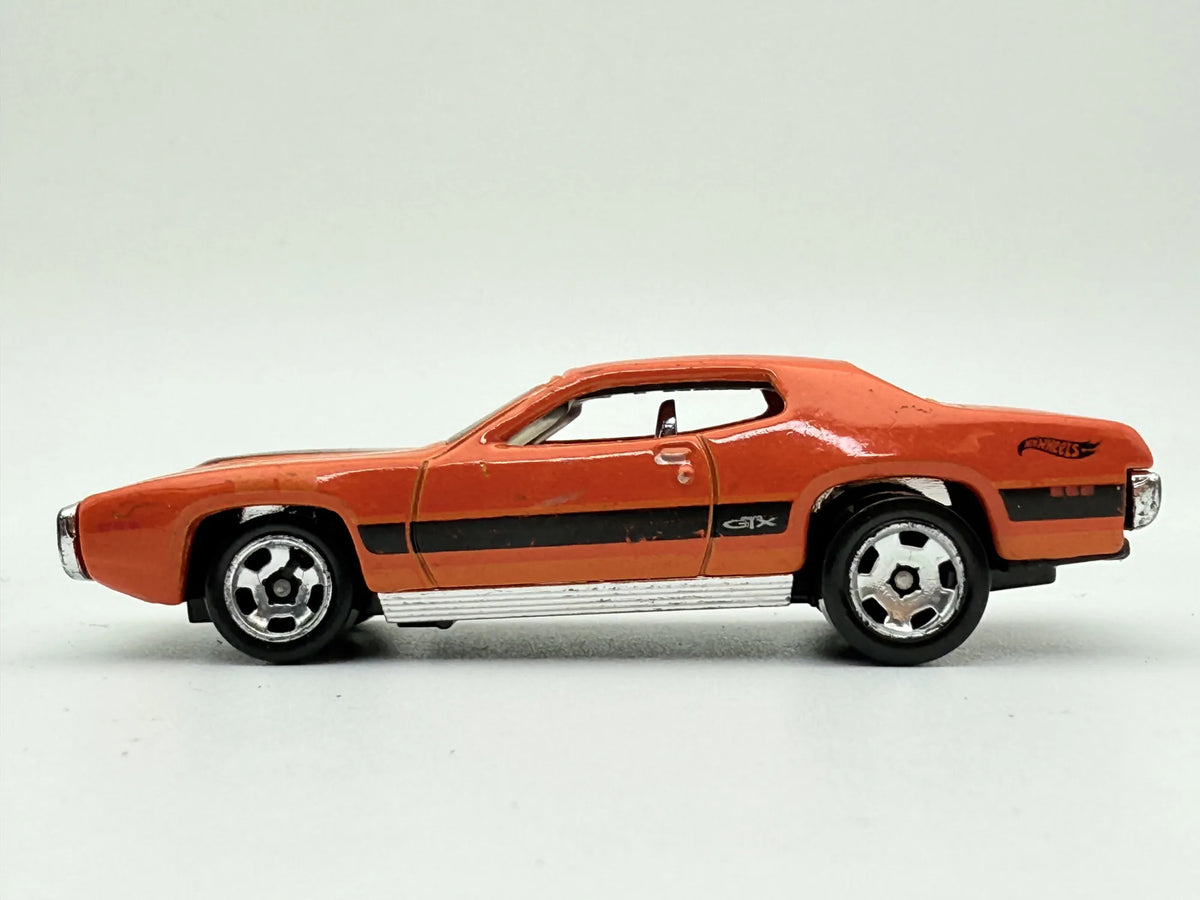'71 PLYMOUTH GTX, Hot Wheels, Die cast GR138, Pomarańczowy, 1:64, Resoraki – zdjęcie 3
