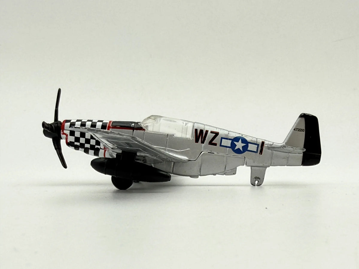MYŚLIWIEC P-51 MUSTANG, MotorMax, Die cast 7003 193, Srebrny, 11,5 cm – zdjęcie 3