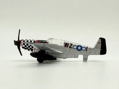 MYŚLIWIEC P-51 MUSTANG, MotorMax, Die cast 7003 193, Srebrny, 11,5 cm – zdjęcie 3
