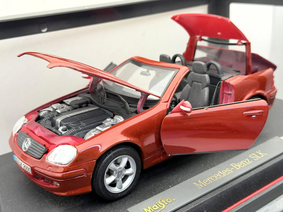 MERCEDES-BENZ SLK 230 Roadster Maisto 1996 Czerwony 1:18 Special Edition – zdjęcie 3