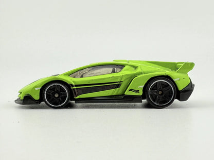 LAMBORGHINI VENENO, Hot Wheels 2013, Die cast J53, Zielony, 1:64, Resoraki – zdjęcie 3