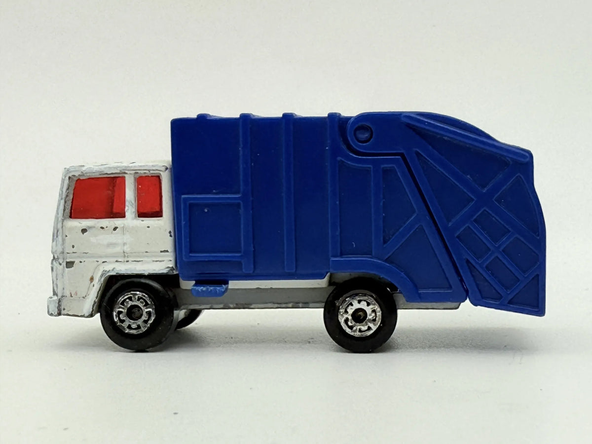 REFUSE TRUCK, Śmieciarka, Matchbox 1979, Die cast, Biały Niebieski, 1:87 – zdjęcie 3