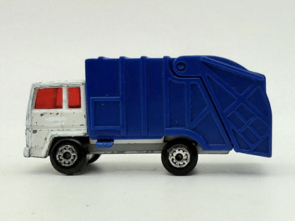 REFUSE TRUCK, Śmieciarka, Matchbox 1979, Die cast, Biały Niebieski, 1:87 – zdjęcie 3