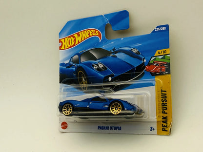 Pagani Utopia Hot Wheels 2025 Peak Pursuit 1:64 Blister Niebieski – zdjęcie 3