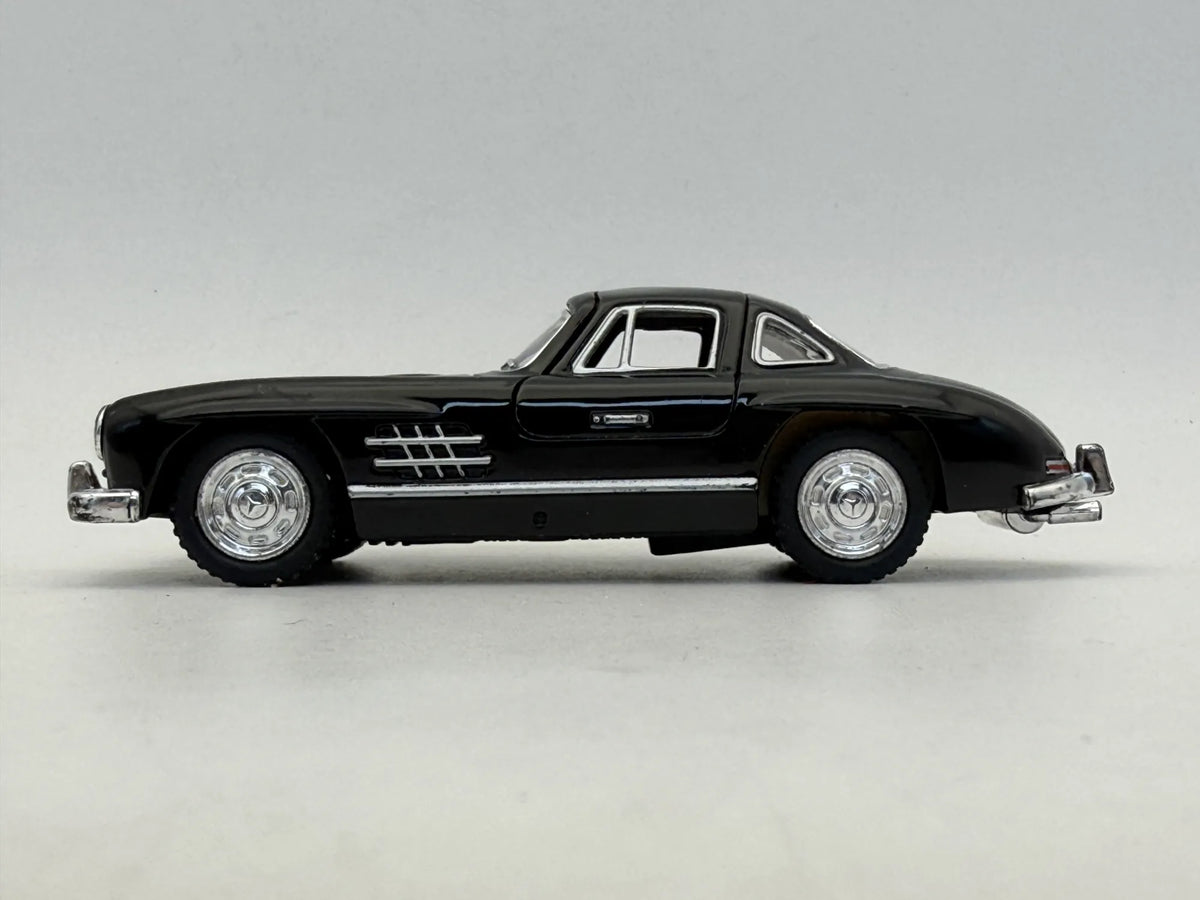 1954 MERCEDES-BENZ 300SL, Kinsmart, Die cast KT5346, Czarny, 1:33, Resoraki – zdjęcie 4