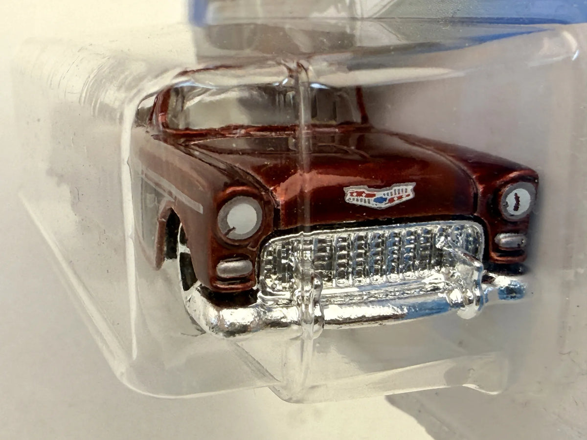 '55 CHEVY BEL AIR Mainline Hot Wheels 2022 Czerwony 1:64 – zdjęcie 4