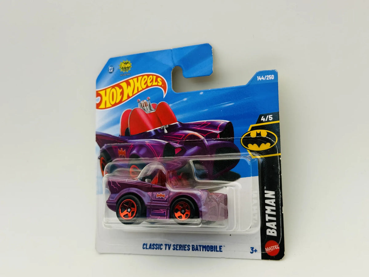 Classic TV Series Batmobile Hot Wheels Mainline 1:64 Blister Fioletowy – zdjęcie 4