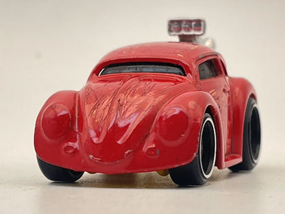 VOLKSWAGEN BEETLE, Garbus, Hot Wheels 2010, Die cast K19, Czerwony, 1:64 – zdjęcie 4