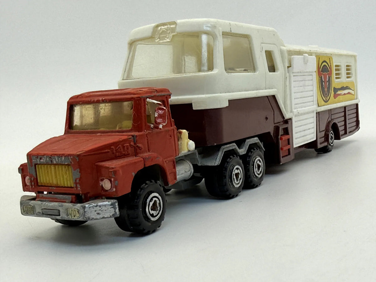 Ciężarówka Koniowóz Naczepowy Majorette 1980 1:60 Made in France – zdjęcie 4