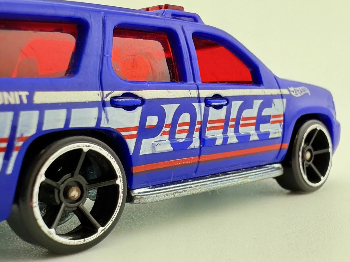 Chevy Tahoe Policja Hot Wheels 2007 Niebieski 1:64 – zdjęcie 4