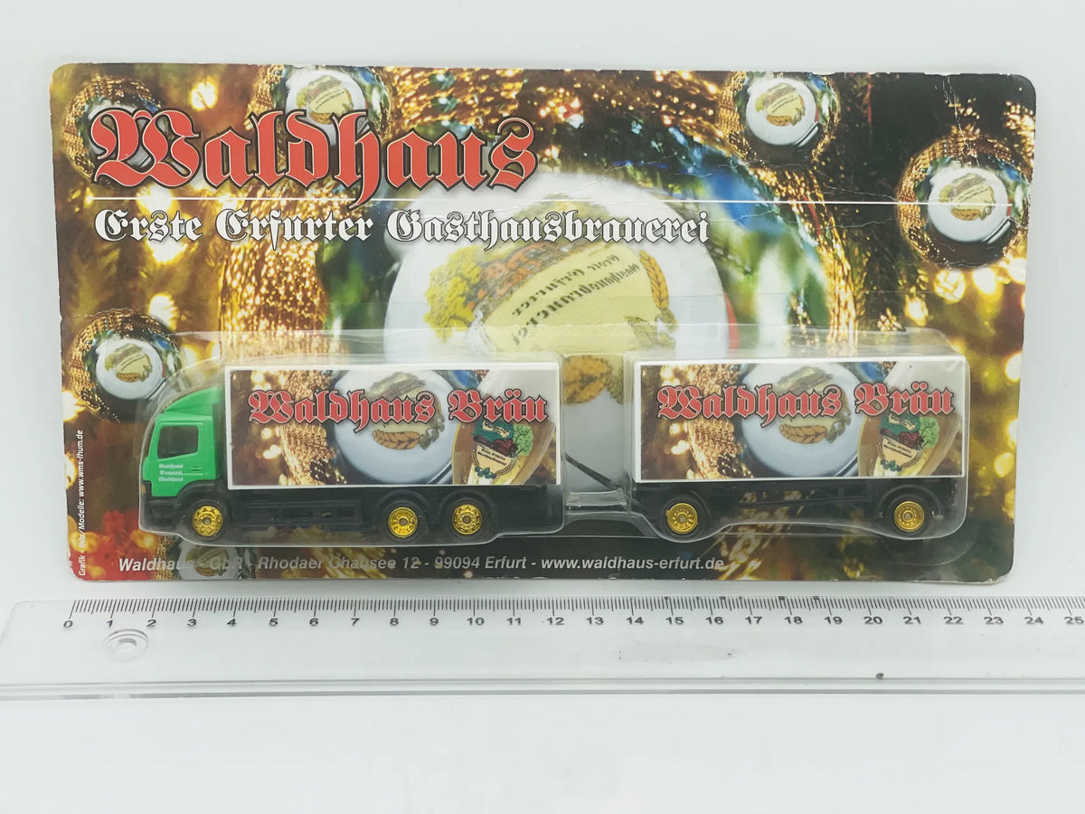 Mercedes-Benz Atego Gefra-Werbung Promotional Model 1:87 Blister Zielony – zdjęcie 4