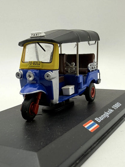 TUK TUK TAXI BANGKOK 1980, AmerCom, Die cast, Niebieski, 1:43, Resoraki – zdjęcie 4