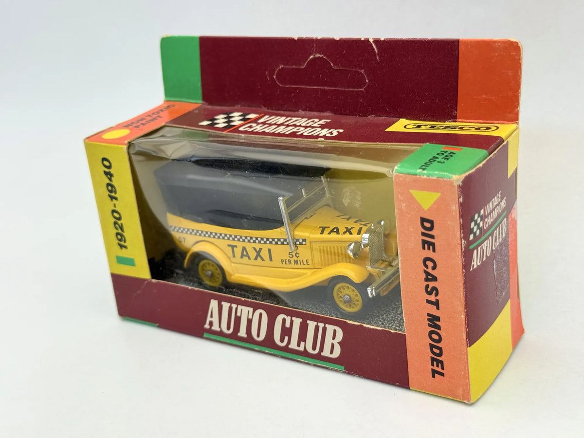 1934 FORD MODEL A TAXI Vintage Tesco 1986 Żółty 1:43 Made in United Kingdom – zdjęcie 4