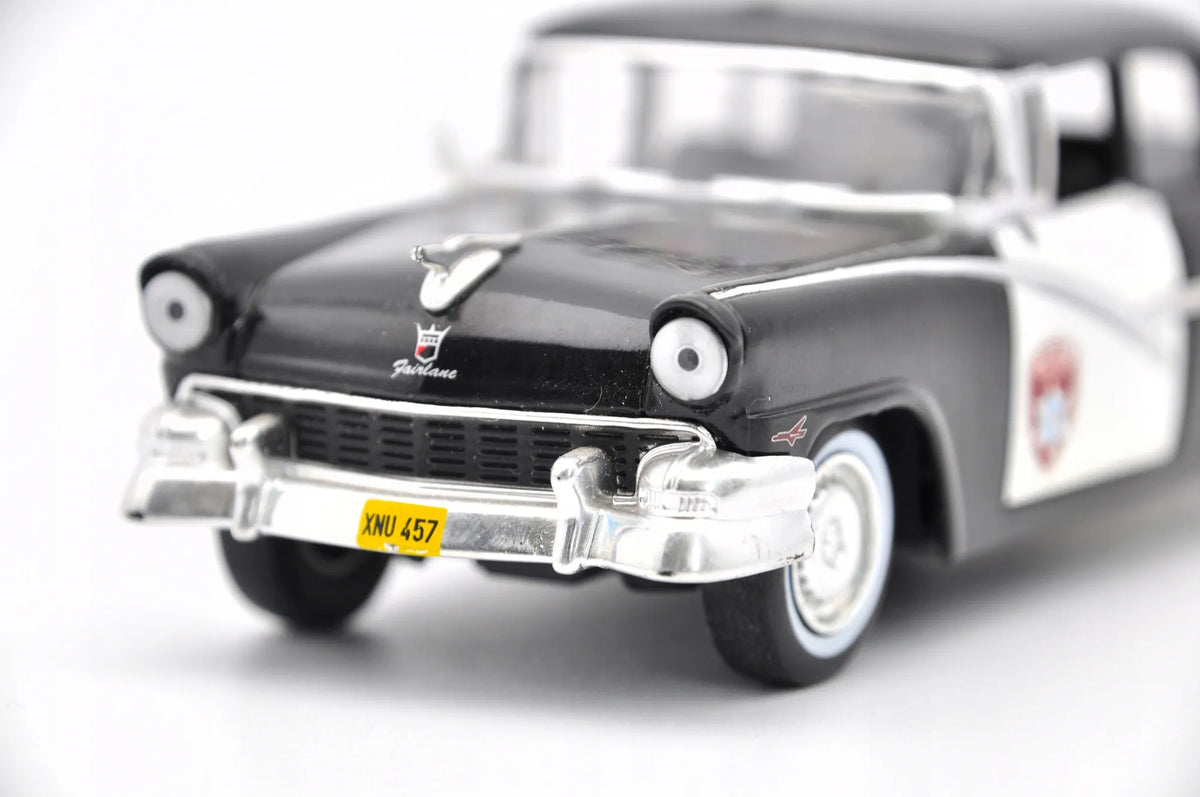 FORD FAIRLANE, Nieznana, Resoraki, Die cast 70000, Czarno-Biała, 1:43 – zdjęcie 4