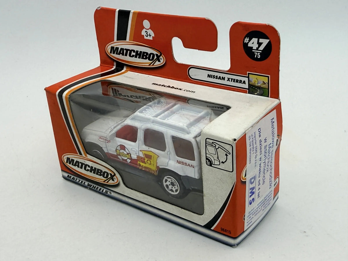 NISSAN XTERRA Surf Patrol Matchbox 2001 Biały 1:64 – zdjęcie 4