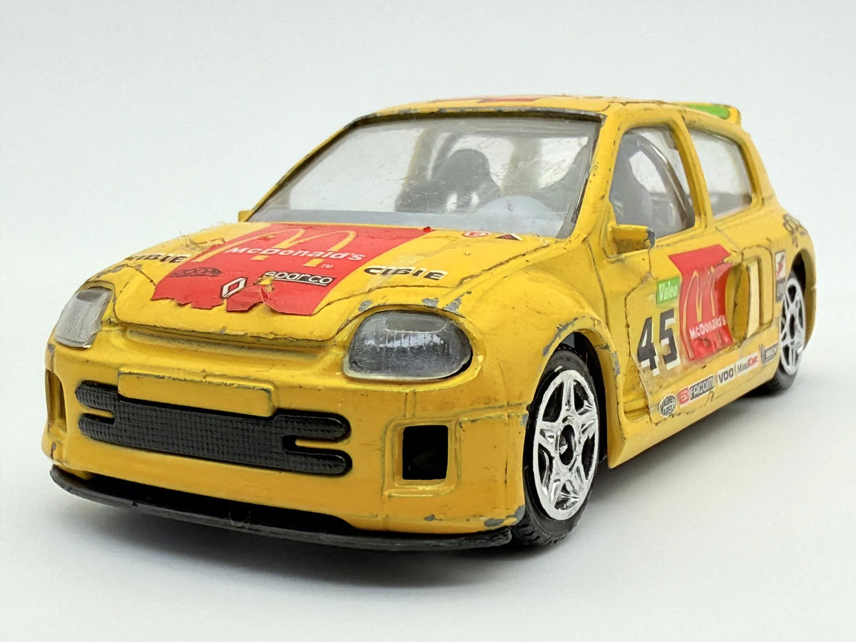 Renault Clio Trophy Bburago Żółty 1:43 Made in Włochy – zdjęcie 4