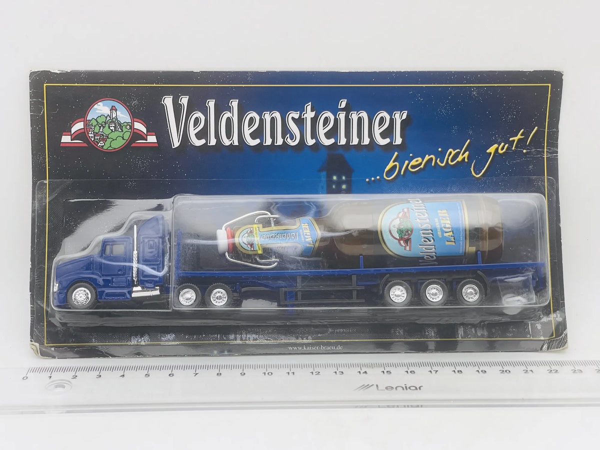 Ciężarówka z butelką Piwa Grell 1:87 Niebieski Promocyjny Veldensteiner – zdjęcie 4