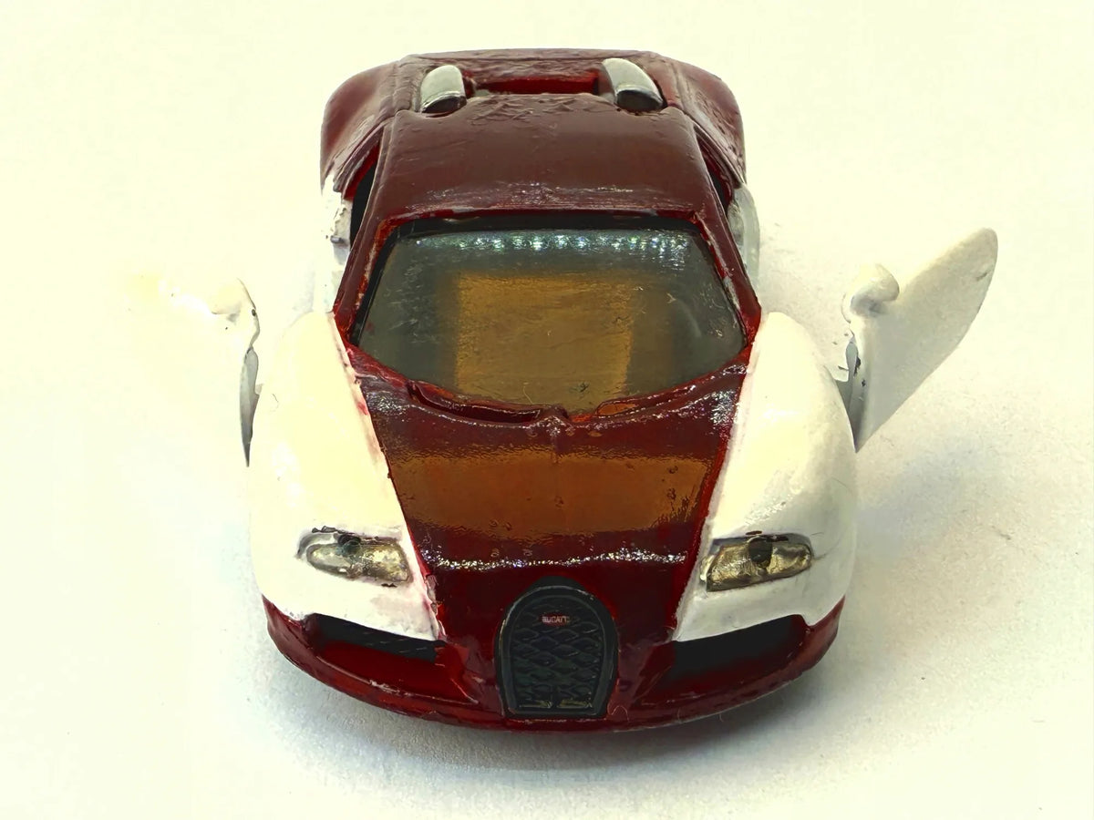 BUGATTI VEYRON 16.4 GRAND SPORT, Siku, Resoraki, Die cast, Bordowy, 1:64 – zdjęcie 4