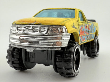 1997 FORD F-150, Hot Wheels, Die cast 1NL, Żółty, 1:64, Resoraki – zdjęcie 4