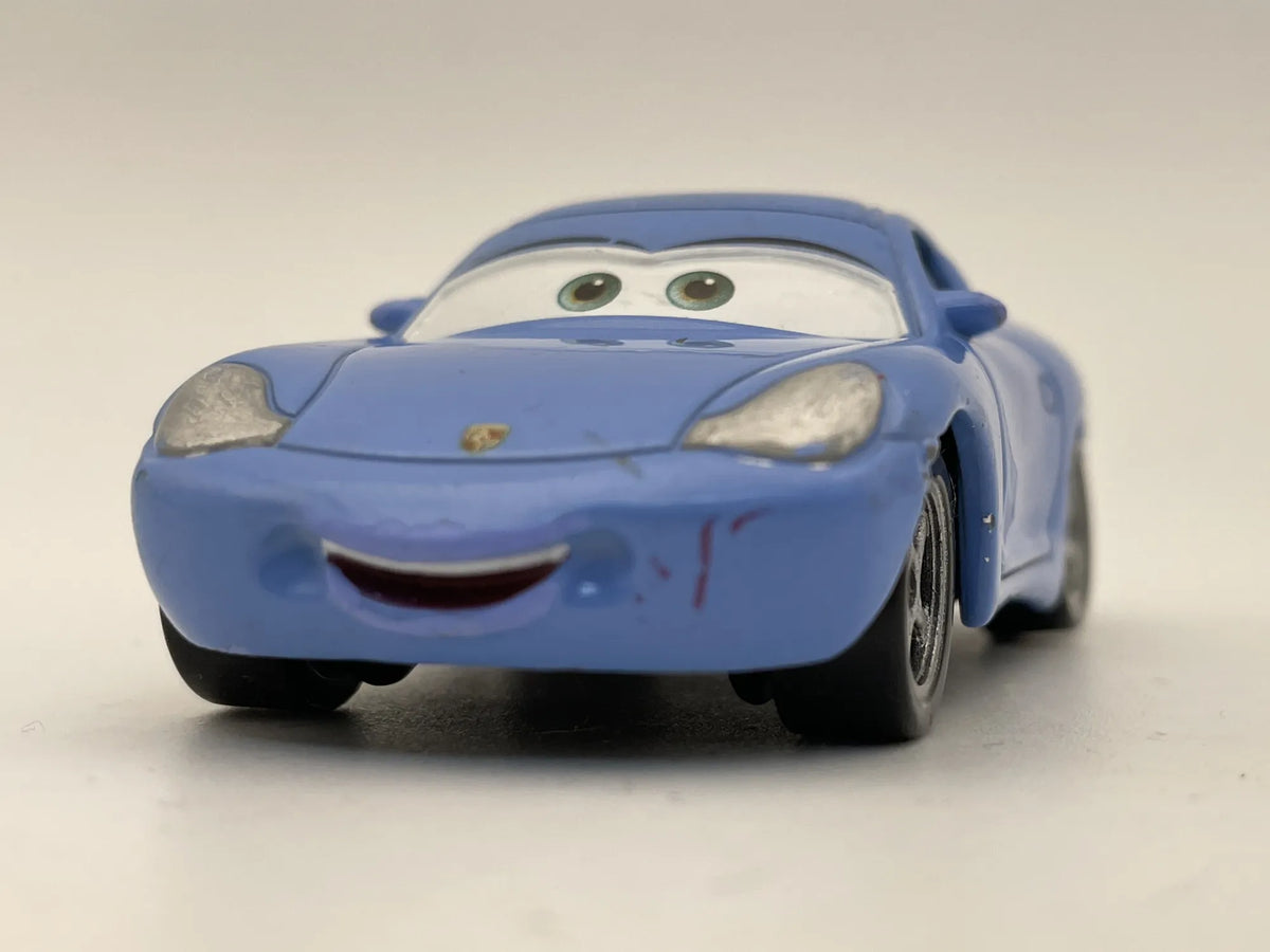 Sally Carrera PORSCHE 911, Auta Disney/Pixar, Die cast H6407 Niebieski 1:64 – zdjęcie 4