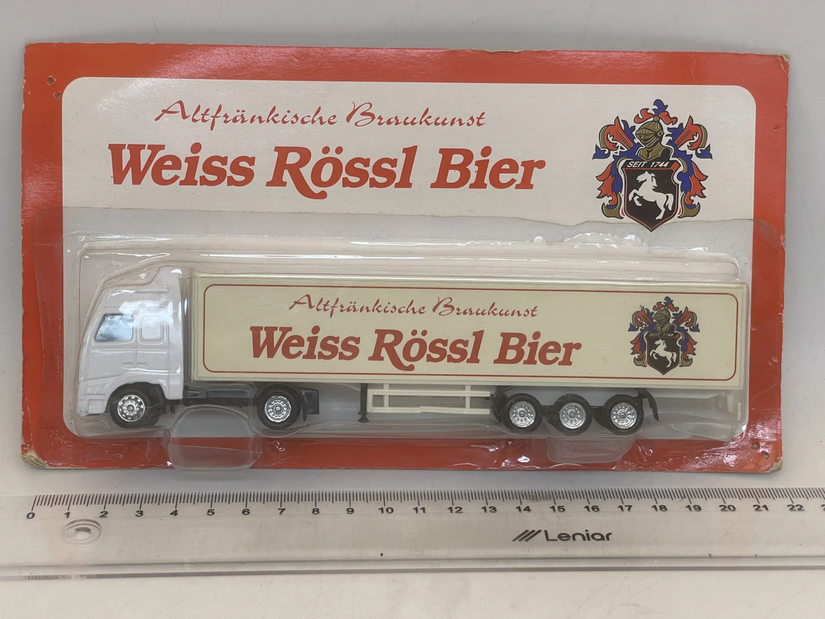 Volvo Eurosun 1:87 Ciężarówka Promocyjna Weiss Rössl Bier Blister Biały – zdjęcie 4