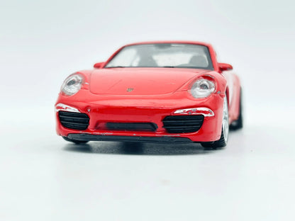 Porsche 911 Carrera S, Welly, resoraki, die cast, czerwony 1:43 – zdjęcie 4