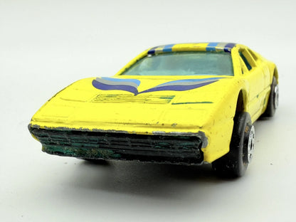 Jak Ferrari 512 S z lat 70-tych, Vintage Model Die cast Żółty 1:64 Resoraki – zdjęcie 4