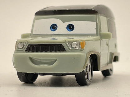 Miles Axlerod z filmu Auta 2 Disney Pixar, Die cast Zielony, 1:64, Resoraki – zdjęcie 4