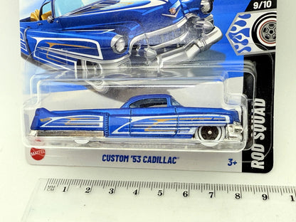 Custom '53 Cadillac, Hot Wheels 2025, Die cast HYY78, Resoraki, Niebi. 1:64 – zdjęcie 4