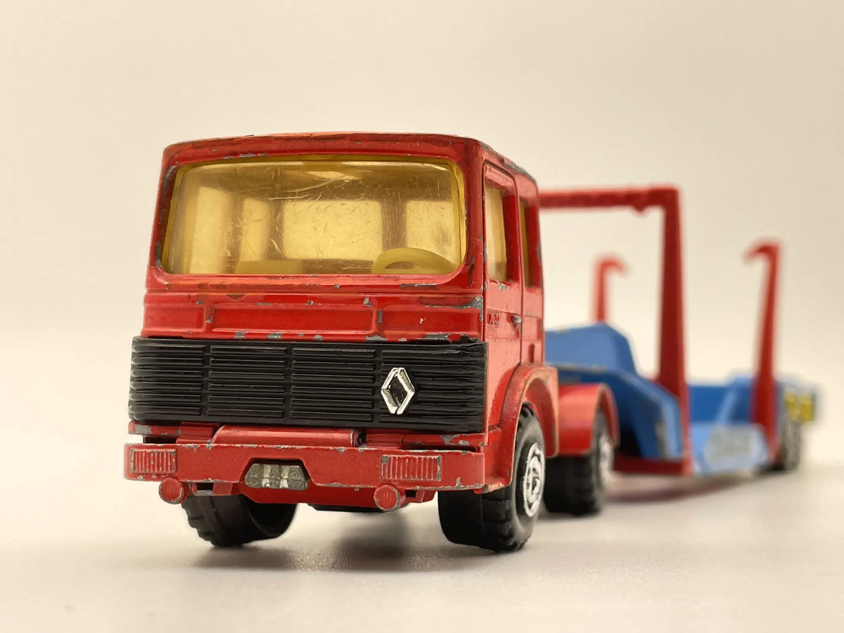 CAR TRANSPORTER Renault Saviem, Majorette, Made in France, VINTAGE, 1:60 – zdjęcie 4