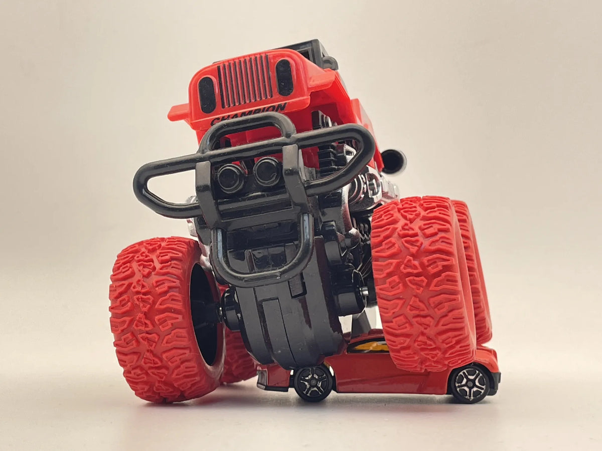 MONSTER TRUCK i Resorak Zestaw, Die cast 3041, Czerwony, 1:32 – zdjęcie 4