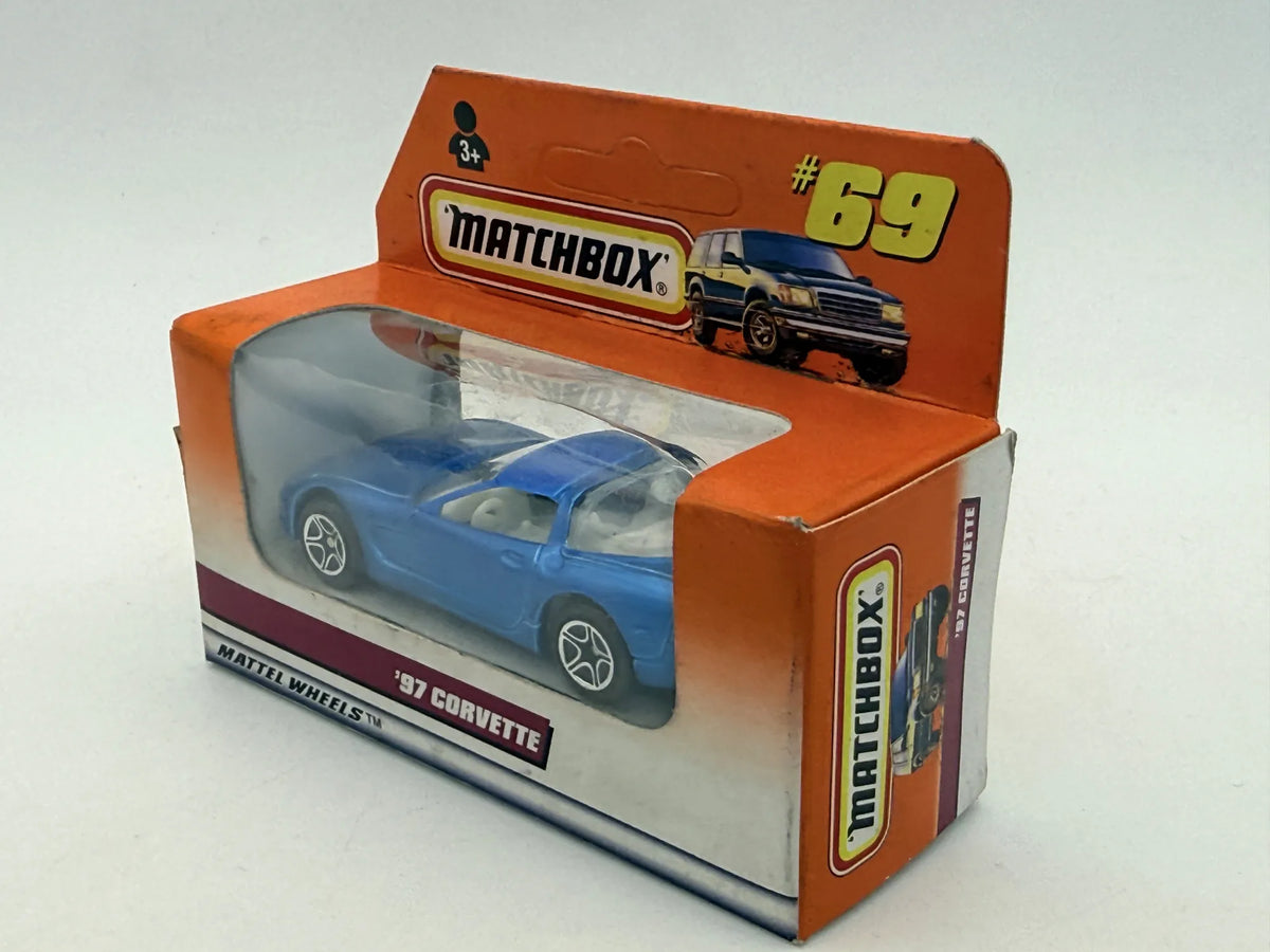 '97 CORVETTE Mattel Wheels Matchbox 1997 Niebieski 1:64 – zdjęcie 4