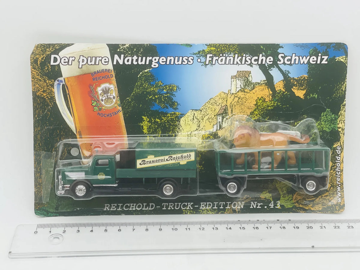 MAN Sirius Grell 1:87 Ciężarówka Promocyjna Brauerei Reichold Figurka Lwa – zdjęcie 4