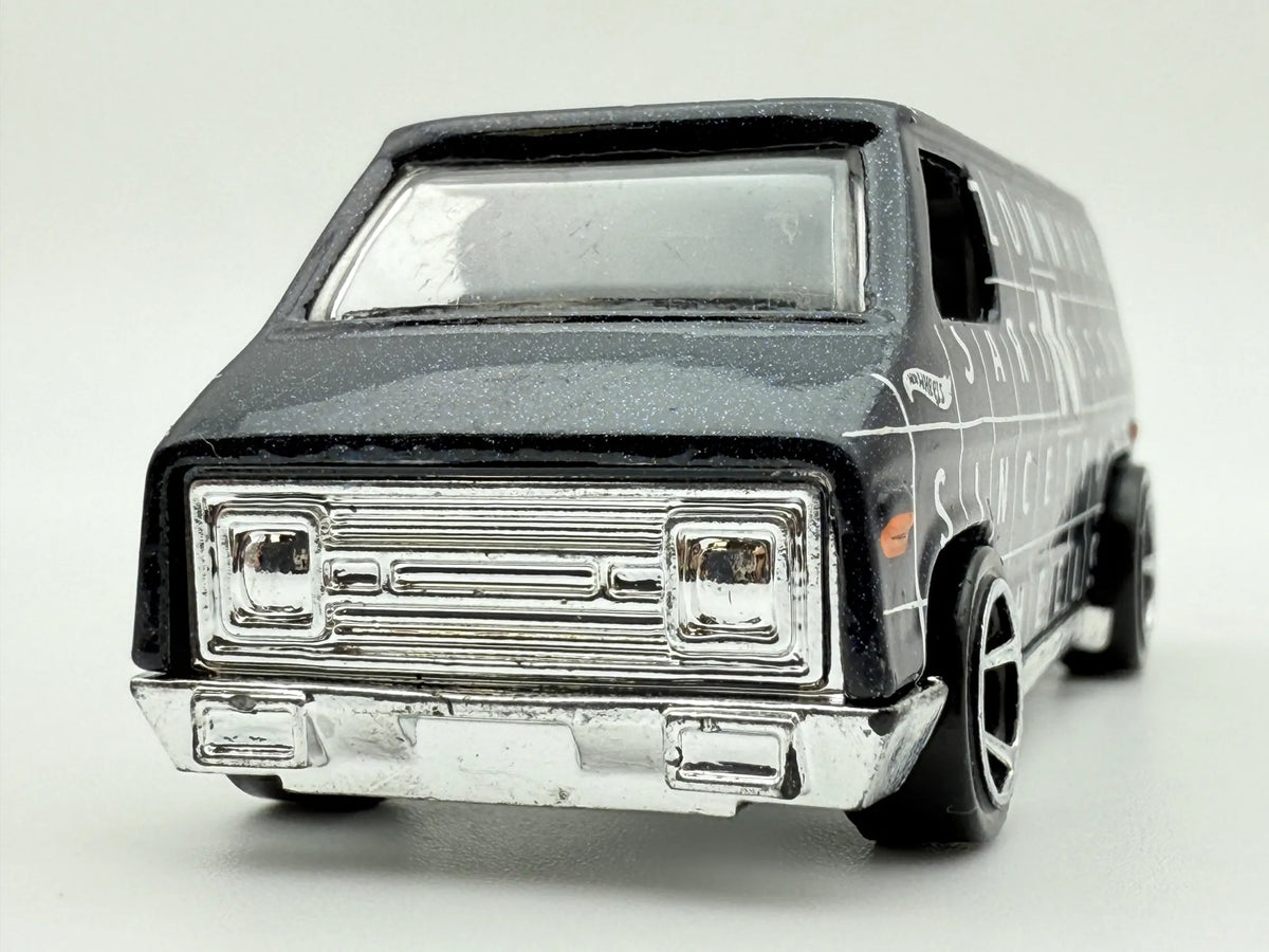 1974 VAN HW Art Cars, Hot Wheels, Die cast R7611, Ciemnoszary 1:64 Resoraki – zdjęcie 4